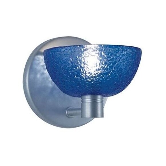 Jesco Lighting Boule Wall Sconces Cobalt Blue Satin Nickel 40W Light Fixtures - Picture 1 of 1